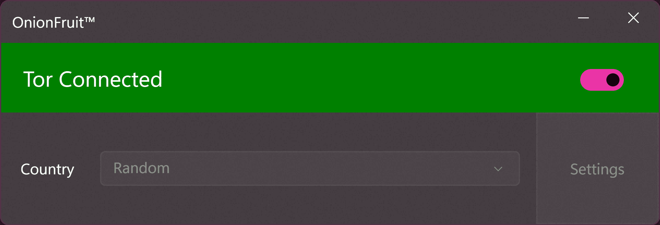 OnionFruit user interface